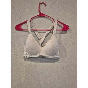 Calvin Klein Modern Cotton Lightly Lined Padded Bralette Size M Gray